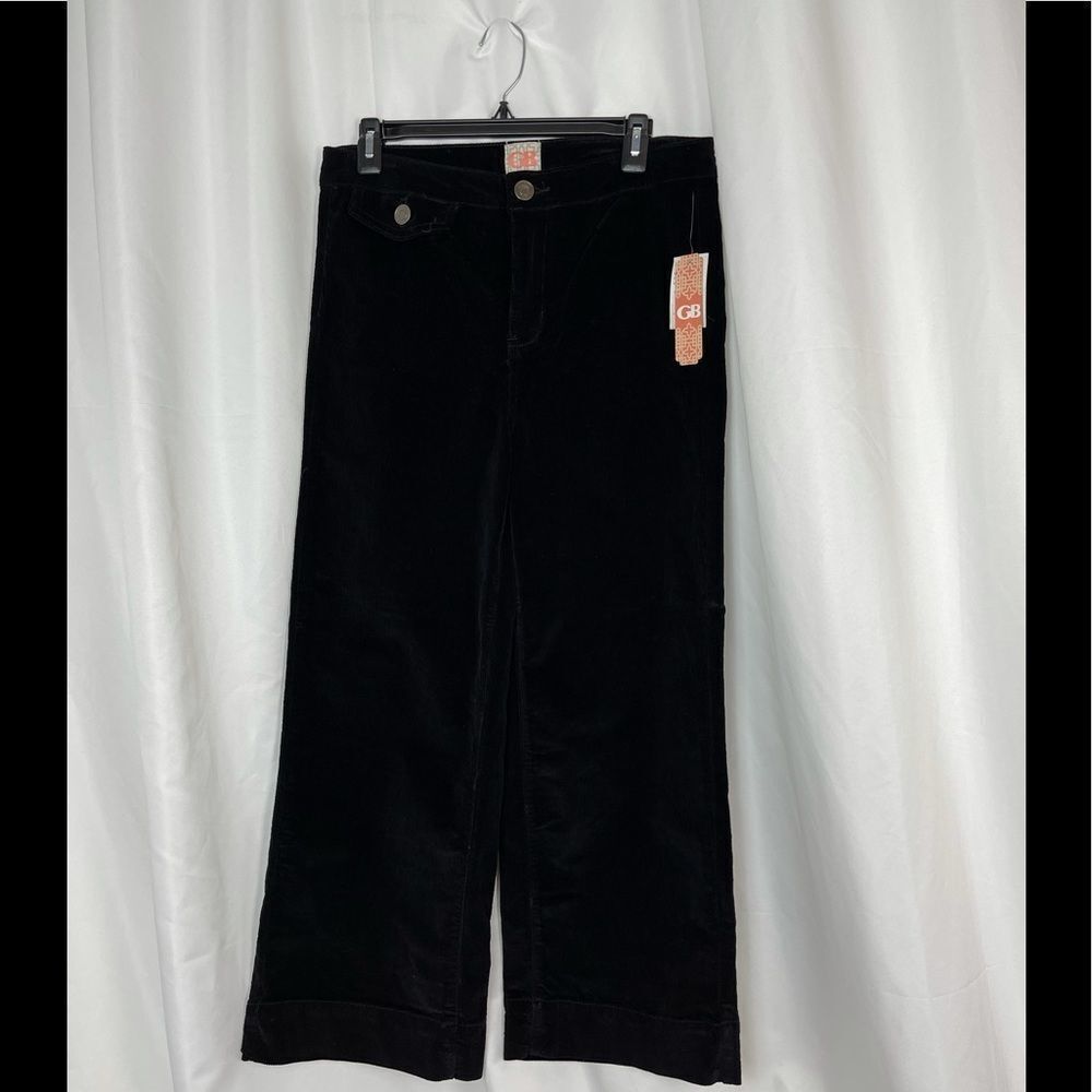 Black Wide Leg Corduroy Capris